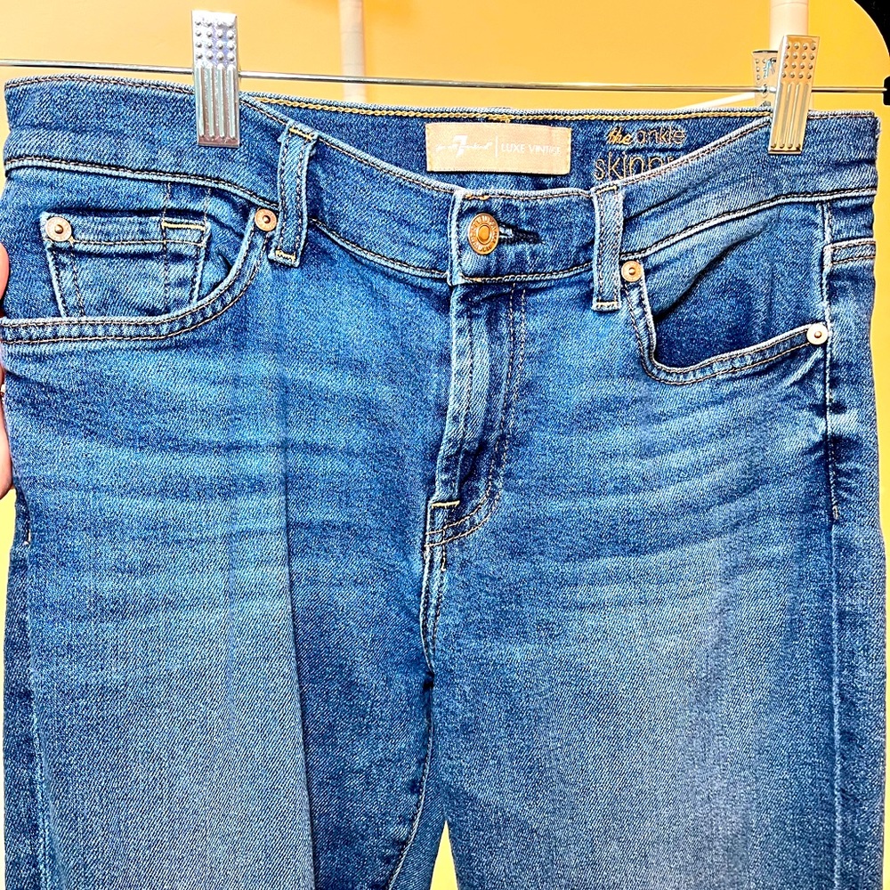 Buttery soft 7 jeans size 30 EUC raw hem